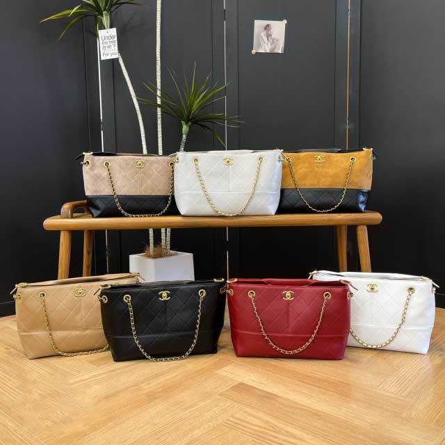 Metal Logo Leather Fashion Women Handbags