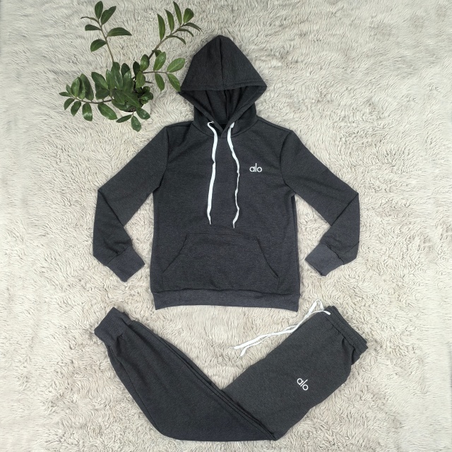 Fashion Embroidery Hooded Top Fall Tracksuit Set