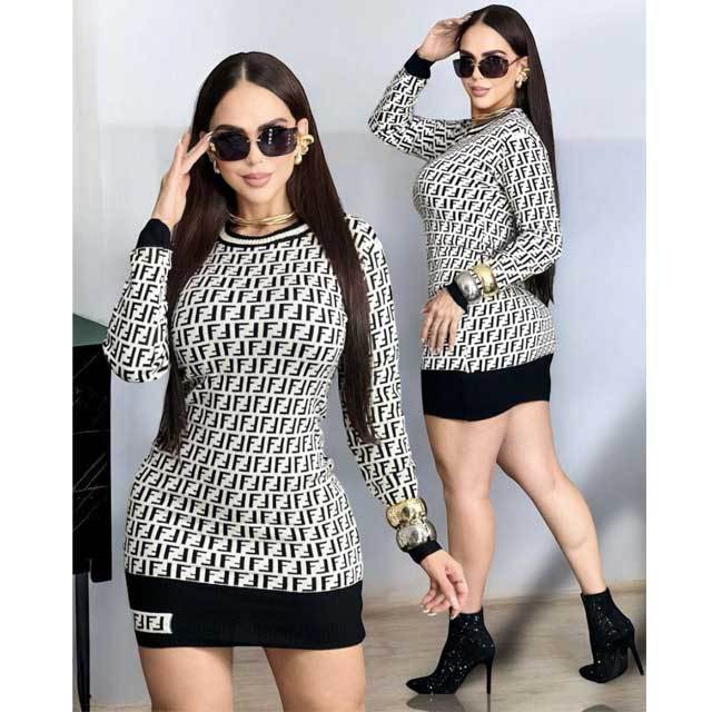 Knit Long Sleeve Sweater Dress
