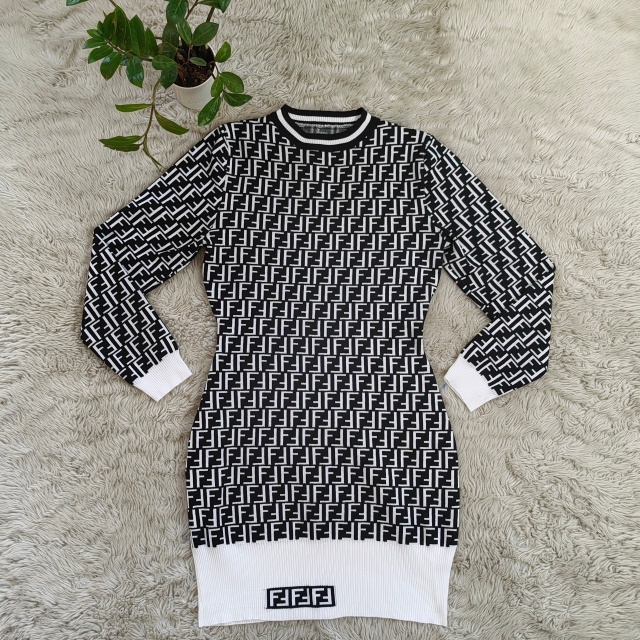 Knit Long Sleeve Sweater Dress