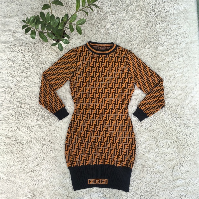 Knit Long Sleeve Sweater Dress