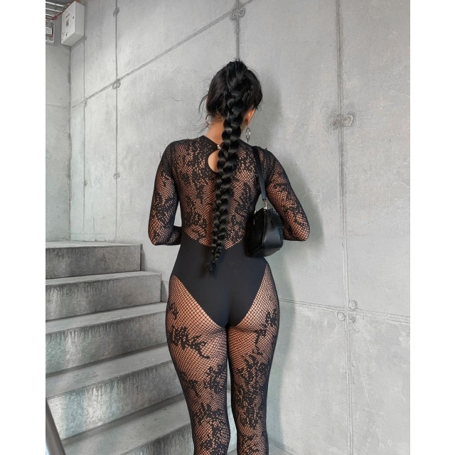 Sheer Mesh Lingerie Jumpsuit