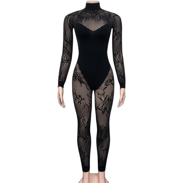 Sheer Mesh Lingerie Jumpsuit