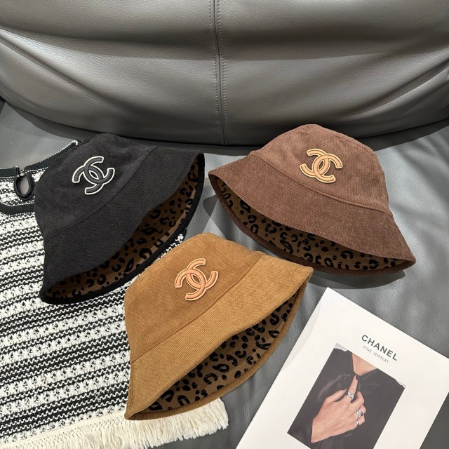 Fashion Embroidery Leopard Bucket Hats