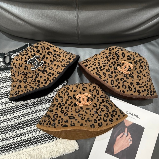 Fashion Embroidery Leopard Bucket Hats