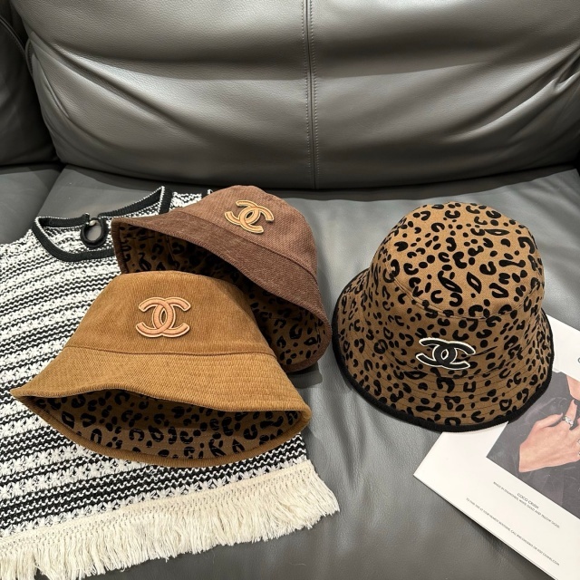 Fashion Embroidery Leopard Bucket Hats