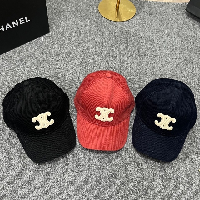 Fashion Logo Corduroy Unisex Baseball Caps