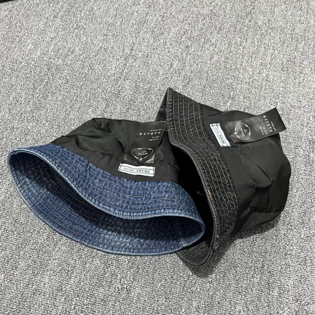 Fashion Metal Logo Denim Bucket Hats