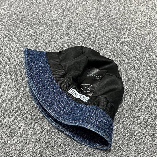 Fashion Metal Logo Denim Bucket Hats