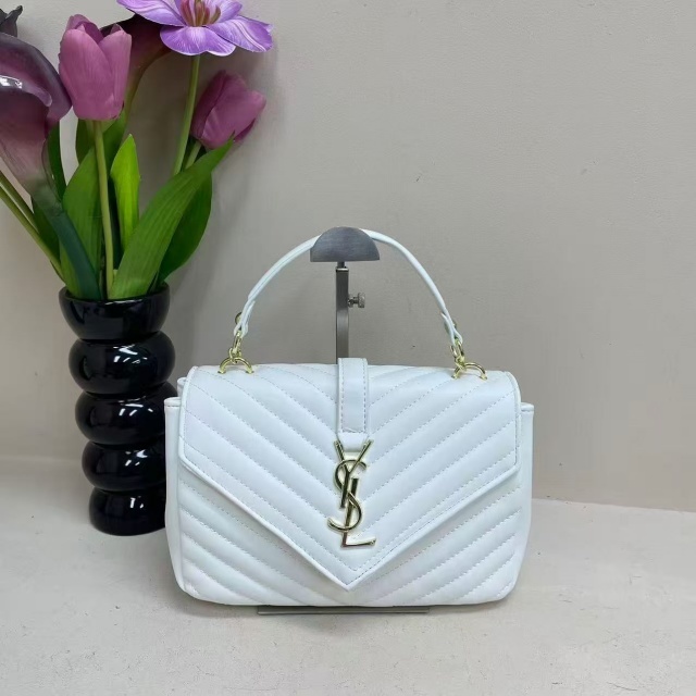 Fashion Metal Logo Leather Crossbody Handbags