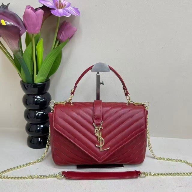 Fashion Metal Logo Leather Crossbody Handbags