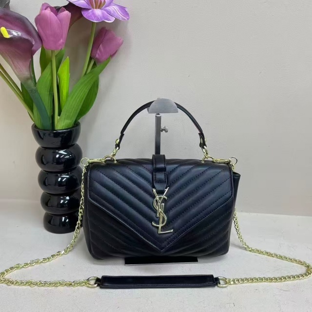 Fashion Metal Logo Leather Crossbody Handbags