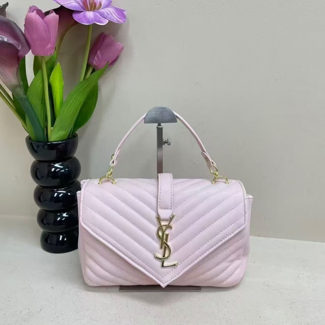 Fashion Metal Logo Leather Crossbody Handbags