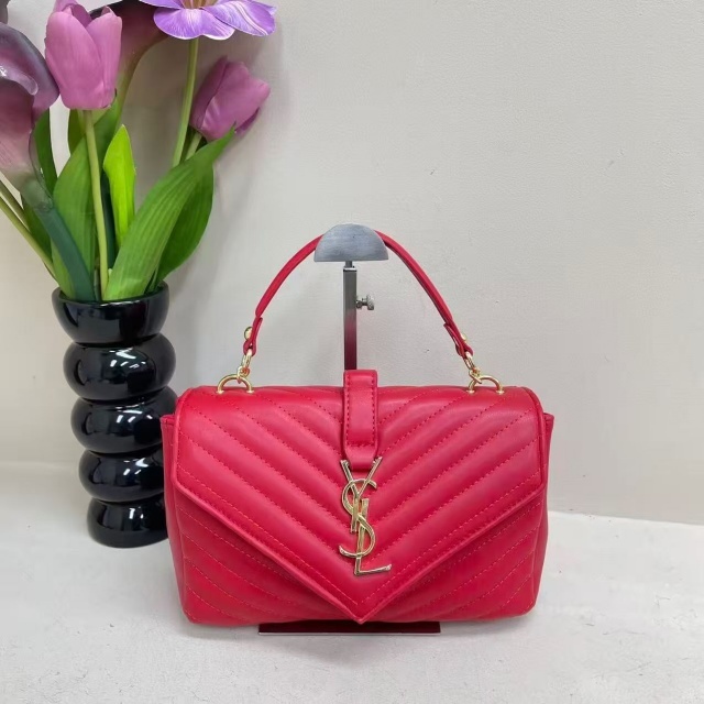 Fashion Metal Logo Leather Crossbody Handbags