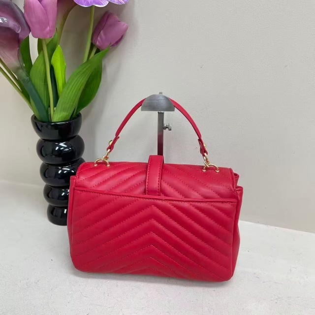 Fashion Metal Logo Leather Crossbody Handbags