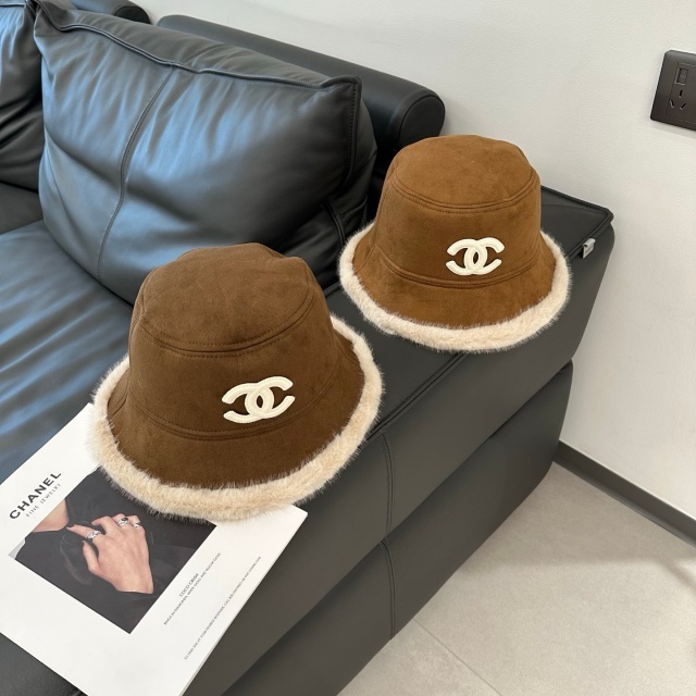 Faux Fur Suede Unisex Winter Bucket Hats