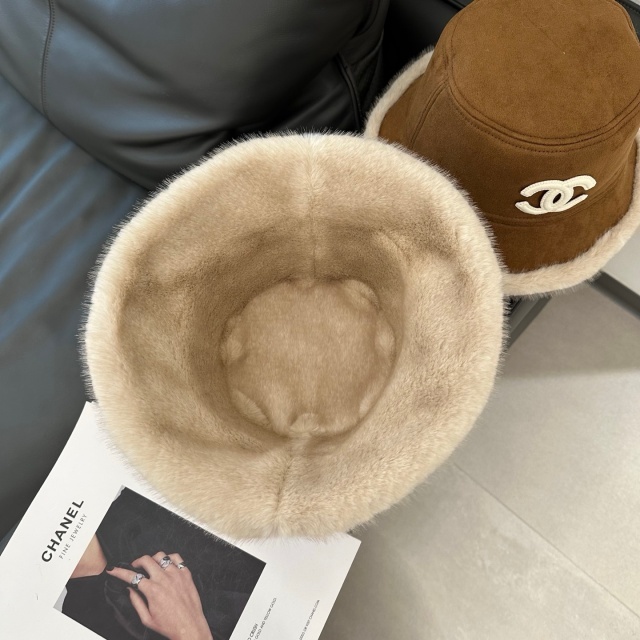 Faux Fur Suede Unisex Winter Bucket Hats