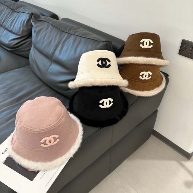 Faux Fur Suede Unisex Winter Bucket Hats