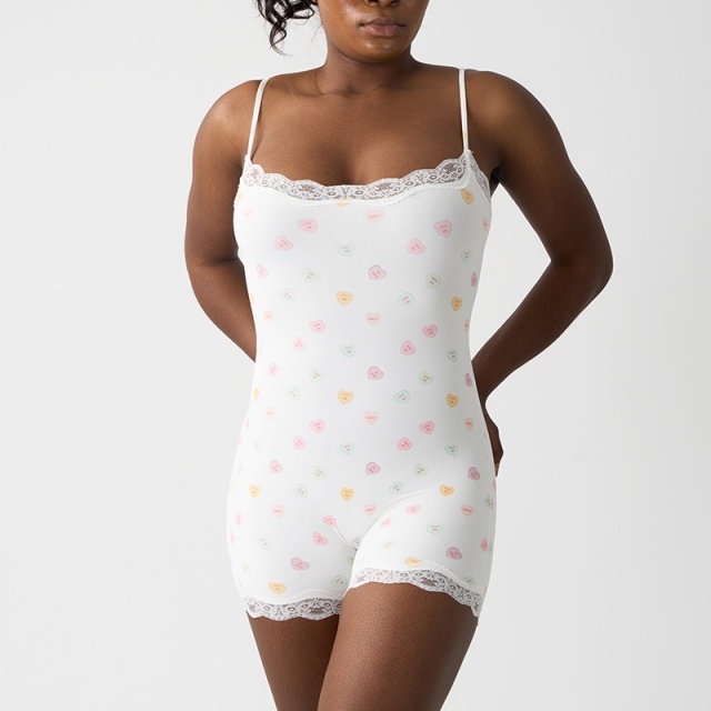 Lace Tummy Control Butt Lifting Yoga Wear Bodysuit