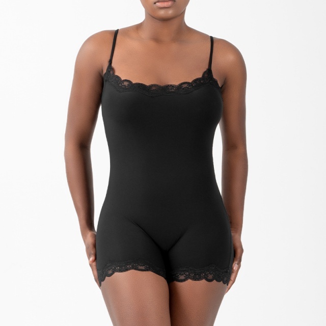 Lace Tummy Control Butt Lifting Yoga Wear Bodysuit