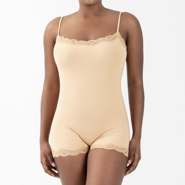 Lace Tummy Control Butt Lifting Yoga Wear Bodysuit