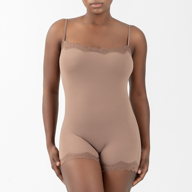 Lace Tummy Control Butt Lifting Yoga Wear Bodysuit
