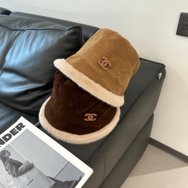 Winter Fashion Suede Furry Bucket Hats