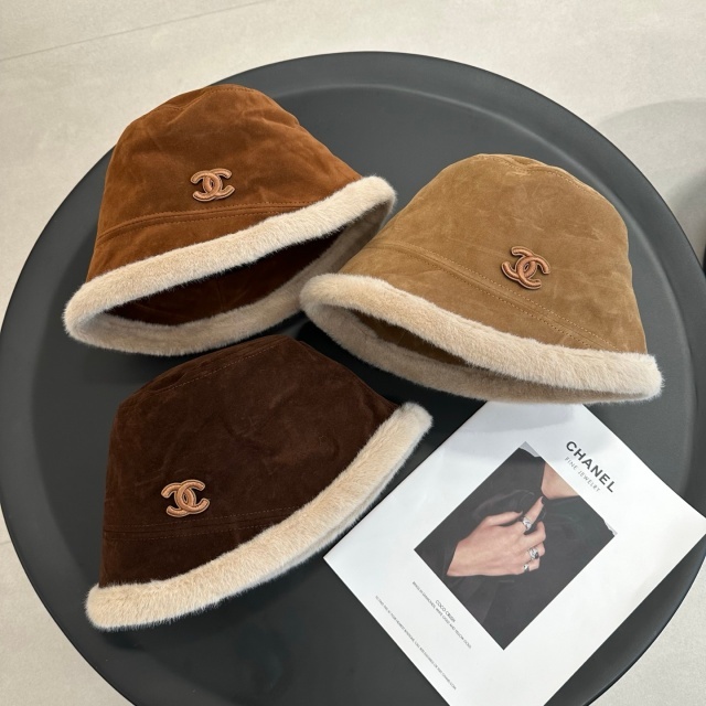 Winter Fashion Suede Furry Bucket Hats