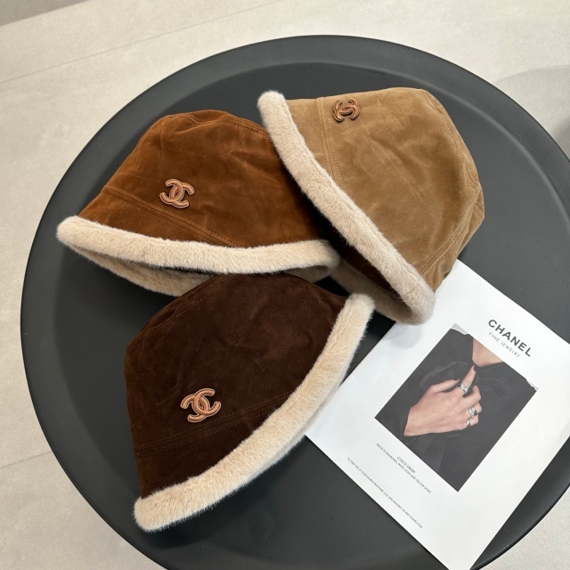 Winter Fashion Suede Furry Bucket Hats