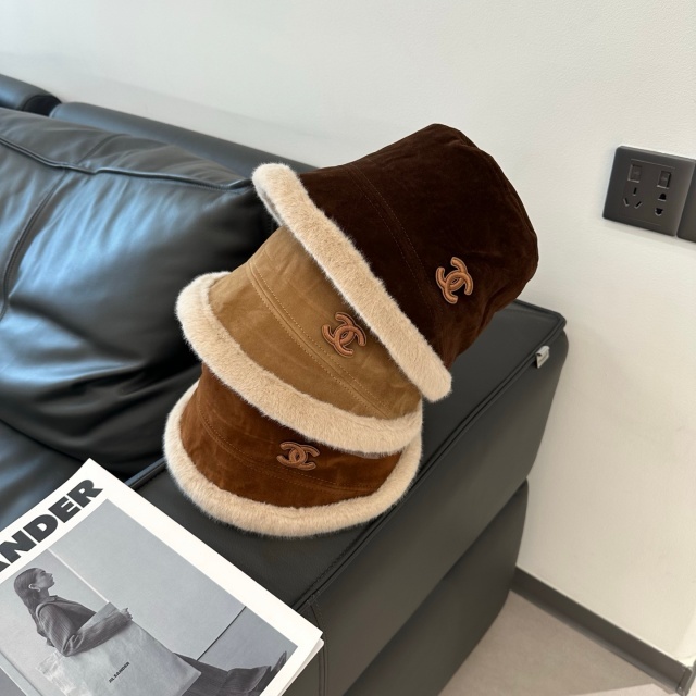 Winter Fashion Suede Furry Bucket Hats