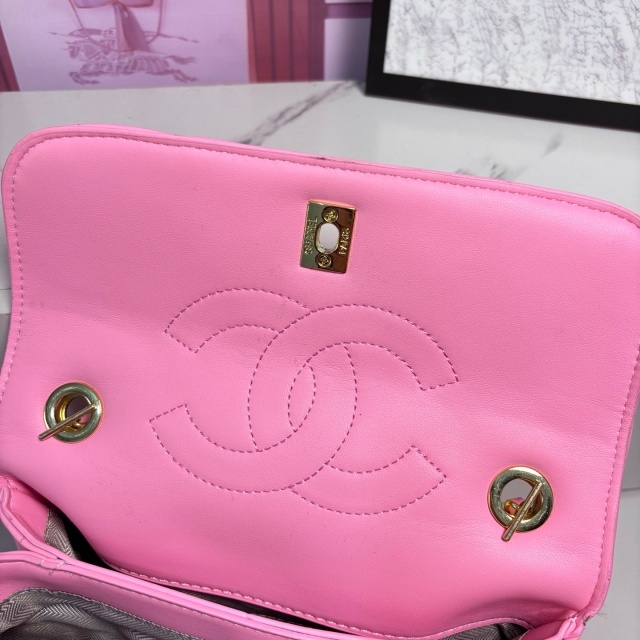 Fashion Metal Logo Leather Messenger Bags