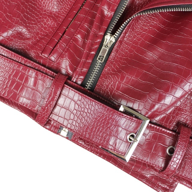 Fuzzy Sleeve Patchwork Style PU Leather Jacket