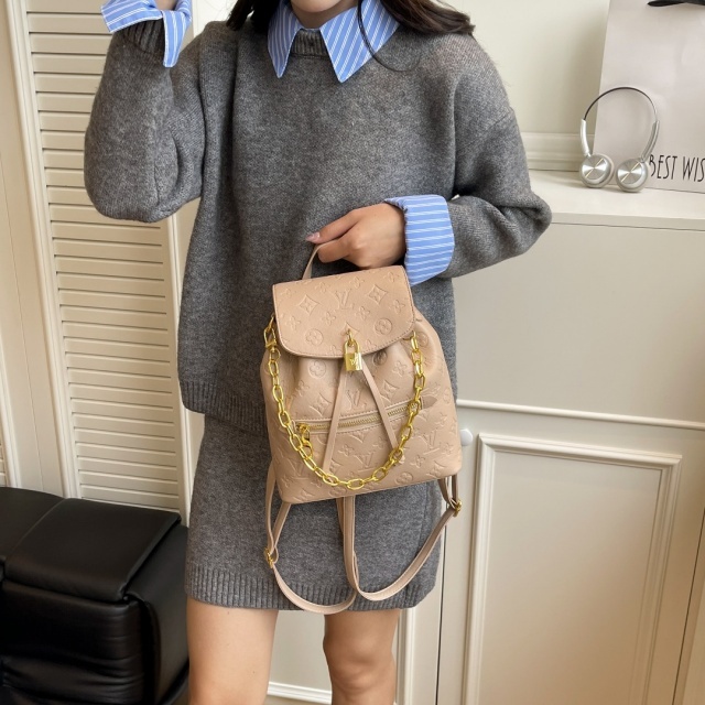 Leather Fashion Embossing Backpacks