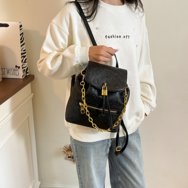 Leather Fashion Embossing Backpacks