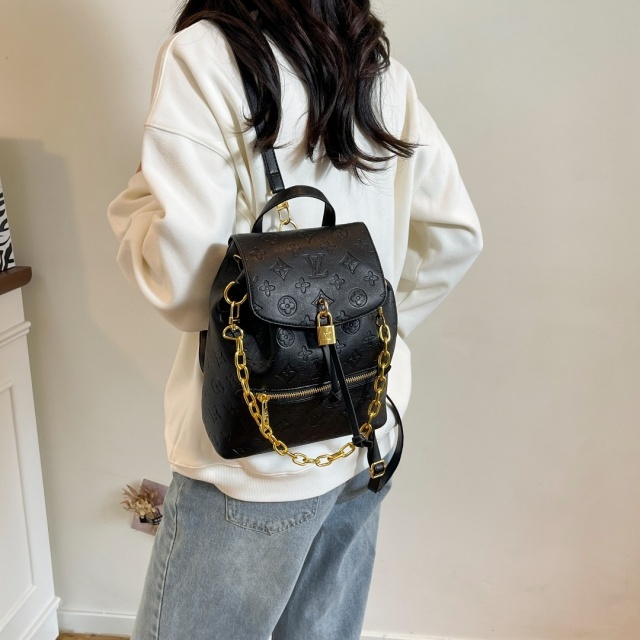 Leather Fashion Embossing Backpacks