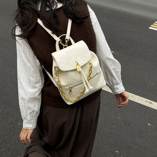 Leather Fashion Embossing Backpacks