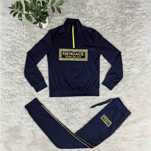 Fashion Bronzing Leisure Long Sleeve Tracksuit Set
