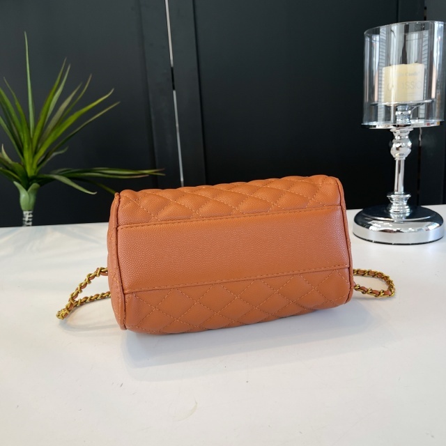 Metal Logo Chained Leather Luxury Messenger Bags