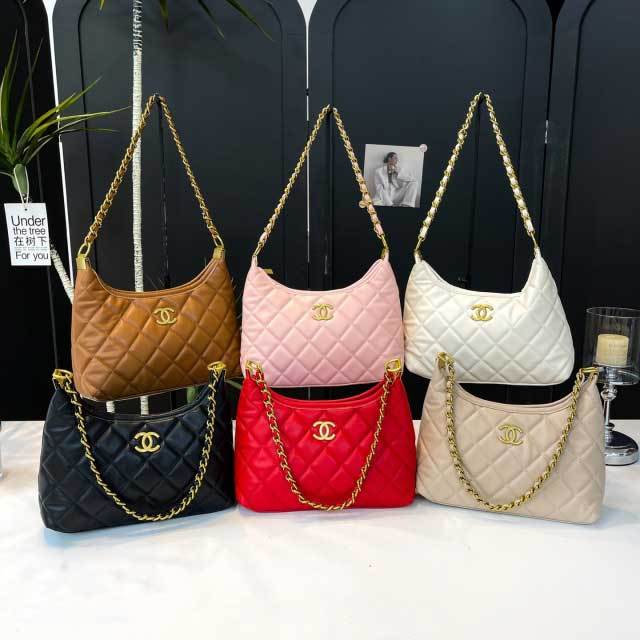 Metal Logo Leather Fashion Women Shoulder Bags