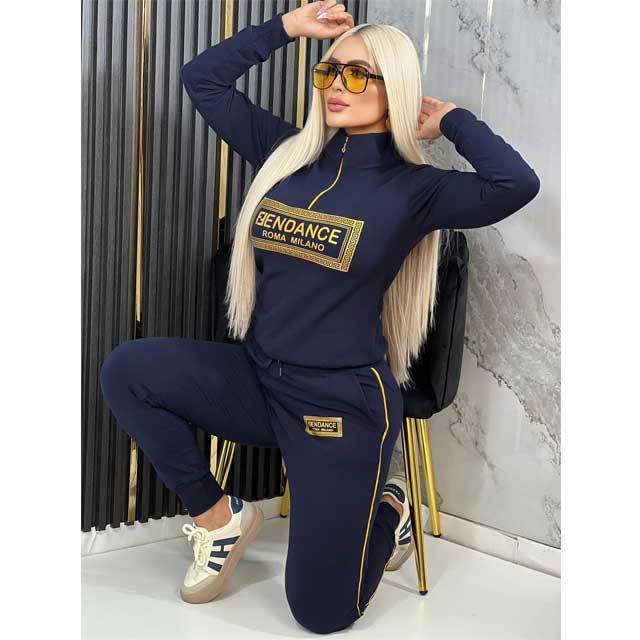Fashion Bronzing Leisure Long Sleeve Tracksuit Set