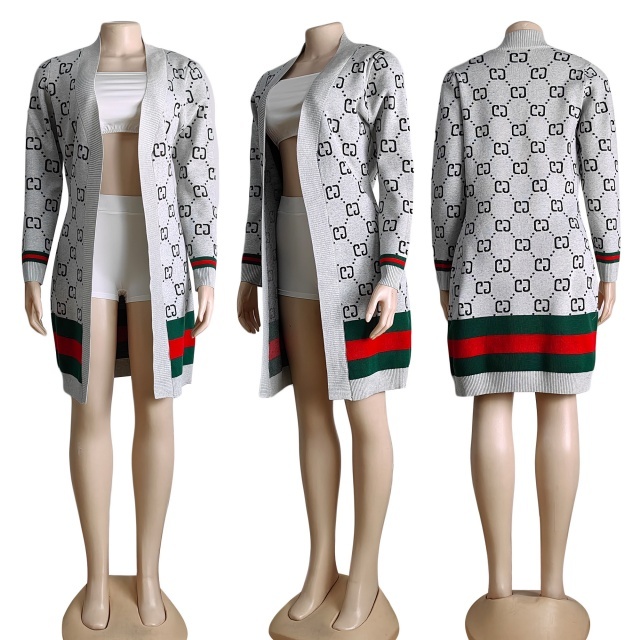 Knit Striped Cardigan Sweater Coat