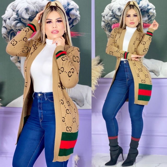 Knit Striped Cardigan Sweater Coat