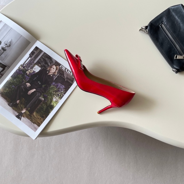 Fashion Leather Pointed Toe Women High Heels