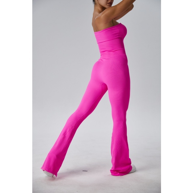 Off Shoulder Strapless Flare Jumpsuit