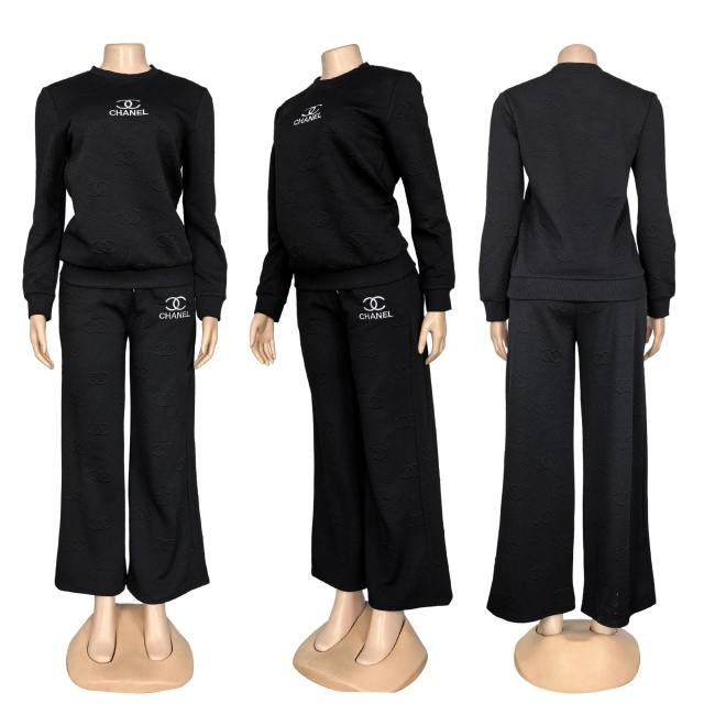 Fashion Embroidery Embossing Women Fall Tracksuit