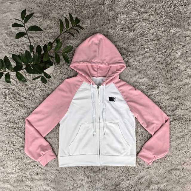 Fashion Embroidery Color Block Zipper Jacket
