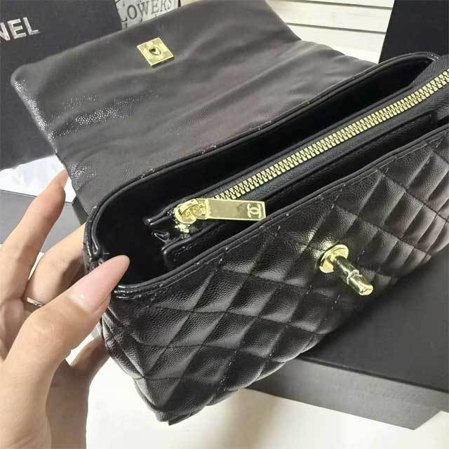 Metal Logo Leather Fashion Women Messenger Bags
