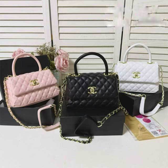 Metal Logo Leather Fashion Women Messenger Bags