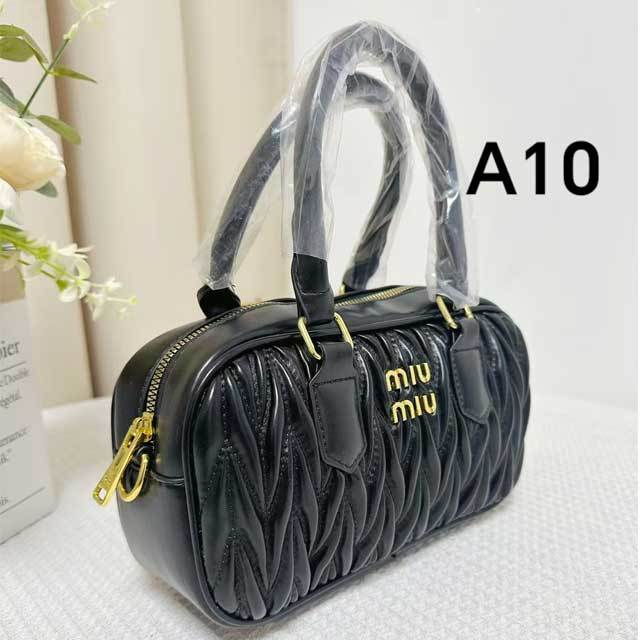 Metal Logo Leather Women Crossbody Bags