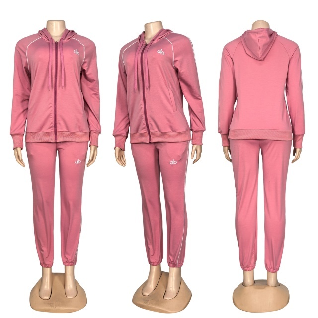 Fashion Embroidery Women Casual Fall Tracksuit Set